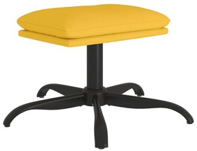 vidaXL Υποπόδιο Μουσταρδί 60x60x36 εκ. Υφασμάτινο