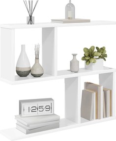 vidaXL Ράφι Τοίχου Λευκό 60 x 12 x 50,5 εκ Επεξεργασμένο Ξύλο