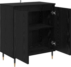 vidaXL Πλαϊνό γραφείο Μαύρη Οξυά 60 x 35 x 70 cm Επεξεργασμένο Ξύλο