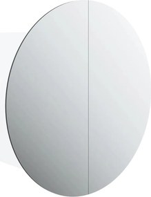 vidaXL Ντουλάπι Μπάνιου με Στρογγυλό Καθρέφτη/LED Λευκό 47x47x17,5 εκ.