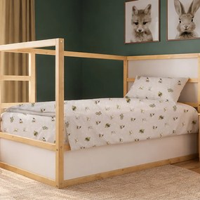 Σεντόνια Μονά (Σετ 3τμχ) Dimcol Bear's Playtime 592 Beige