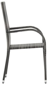 vidaXL Σετ Τραπεζαρίας Κήπου 9 Τεμαχίων Γκρι