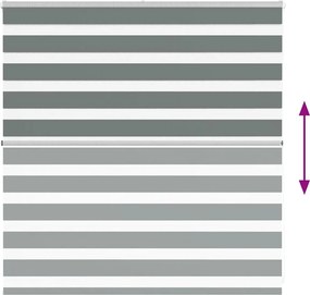 vidaXL Ζέβρα τυφλή Σκούρο Γκρι Πλάτος υφάσματος 145,9 εκ. Πολυεστέρας