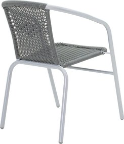 Πολυθρόνα Obbi pakoworld μέταλλο-pe γκρι 53x59x72εκ
