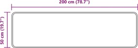 vidaXL Χαλί Runner MARSA Άμμος 50 x 200 εκ. Πολυέστερ και PVC