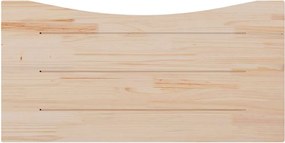 vidaXL Επιφάνεια Γραφείου Λευκή 110x60x2,5 εκ. από Μασίφ Ξύλο Πεύκου