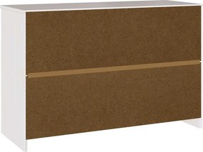 vidaXL Πλαϊνό γραφείο με συρτάρι Drammen Λευκό 114 x 43 x 75,5 εκ