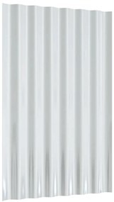 vidaXL Πάνελ Οροφής 12 τεμ. Γκρι 60x36 εκ. Γαλβανισμένος χάλυβας