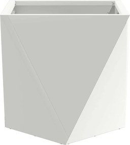 vidaXL Γλάστρα Λευκό 30 x 30 x 30 cm Ατσάλι