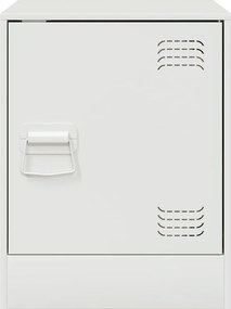 vidaXL Κομοδίνο Λευκό 34,5 x 39 x 44 εκ. από Χάλυβα