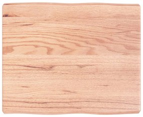 vidaXL Επιφ Τραπεζιού Αν Καφέ 60x50x(2-6)εκ. Ακατέργ. Μασίφ Ξύλο Δρυός