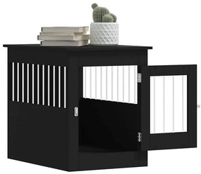 vidaXL Κλουβί Σκύλου Μαύρο 55x80x68 εκ. από Επεξεργασμένο Ξύλο