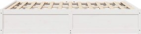 vidaXL Σκελετός Κρεβ. Χωρίς Στρώμα Λευκό 140x190 εκ Μασίφ Πεύκο