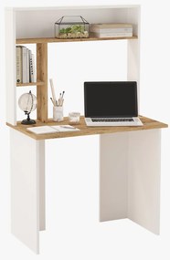 Γραφείο με ραφιέρα &quot;VIANA&quot; σε χρώμα atlantic pine/λευκό 90x52x148