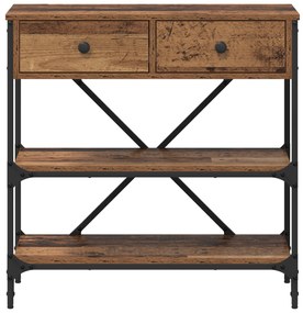 vidaXL Τραπέζι Κονσόλας Παλαιωμένο Ξύλο 75x34.5x75 εκ. Επεξεργασμένο Ξύλο