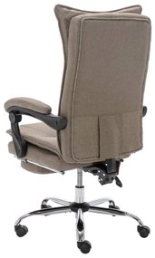vidaXL Πολυθρόνα Γραφείου Μασάζ Χρώμα Taupe Υφασμάτινη