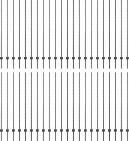 vidaXL Στύλος Περιφράξεων 44 pcs Γκρι 200 cm Ατσάλι