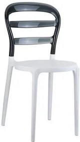 Καρέκλα Siesta Bibi-Λευκό-Μαύρο  (4 τεμάχια)
