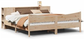 vidaXL Σκελετός Κρεβατιού Χωρίς Στρώμα 180x200 εκ Μασίφ Ξύλο Πεύκου