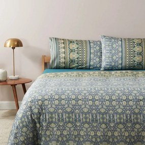 Παπλωματοθήκη Mira (Σετ 4τμχ) Green Bassetti Υπέρδιπλo 250x210cm 100% Cotton Satin