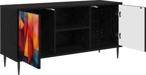 vidaXL Ντουλάπι TV HEESCH 102 x 33 x 51 εκ Μαύρη Δρυς