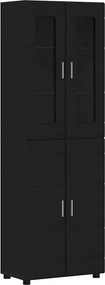 vidaXL Highboard FLORIN Μαύρο 60 x 35 x 182 εκ. Επεξεργασμένο ξύλο