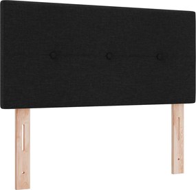 vidaXL Κρεβάτι box spring με στρώμα Μαύρο 80 x 200 cm Ύφασμα
