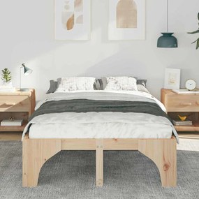 vidaXL Κρεβάτι δαπέδου με αποθήκευση Καφέ 120 x 190 cm Ξύλο πεύκου