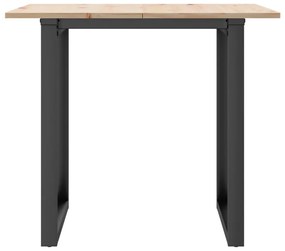 vidaXL Τραπέζι Τραπεζαρίας Πλαίσιο Ο Μασίφ Πεύκο/Ατσάλι