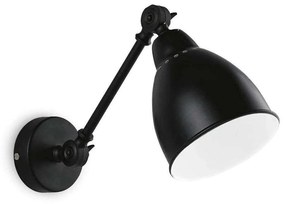 Φωτιστικό Τοίχου-Απλίκα Newton 027852 14x23x44cm 1xE27 60W Black Ideal Lux