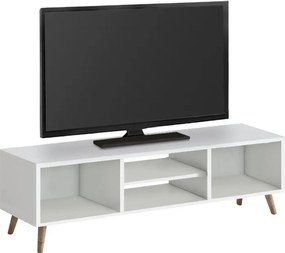 Έπιπλο τηλεόρασης Loren Megapap χρώμα λευκό 120x30x40εκ.