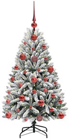 vidaXL Τεχνητό Χριστουγεννιάτικο Δέντρο Πράσινο και Λευκό 120 cm