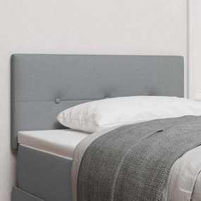 vidaXL Ρυθμιζόμενη Κρεβατοκεφαλή Ανοιχτό γκρι 100 cm ύφασμα