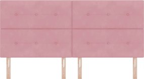 vidaXL LED κεφαλάρι με φώτα λωρίδας LED Ροζ 200 cm Πολυεστέρας