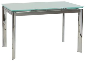 Τραπέζι Επεκτεινόμενο ArteLibre BOTEV Αμμοβολή/Χρώμιο Γυαλί/Μέταλλο 120 60x80x75cm