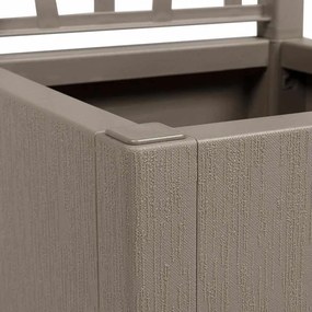 vidaXL Γλάστρα Κήπου Γκρι 36 x 36 x 140 εκ. Πολυπροπυλένιο