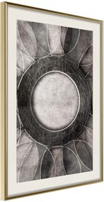 Αφίσα - Circles - 30x45 - Χρυσό - Με πασπαρτού