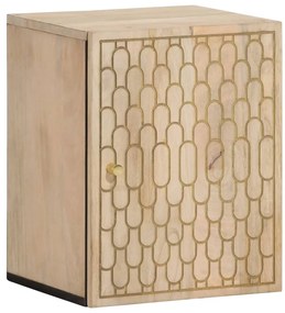 vidaXL Ντουλάπι Μπάνιου Επιτοίχιο 38x33x48 εκ. από Μασίφ Ξύλο Μάνγκο