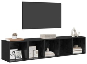 vidaXL 2 pcs Μαύρη δρυς 37 x 37 x 142.5 εκ Επεξεργασμένο ξύλο