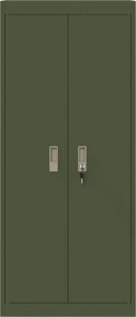 vidaXL Ντουλάπι αποθήκευσης Ελιά Πράσινη 60 x 40 x 140 cm Ατσάλι