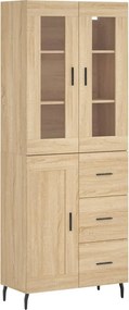 VidaXL Ντουλάπι Sonoma δρυς 69,5 x 34 x 180 εκ. από Επεξεργασμένο Ξύλο