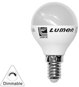 Adeleq Led Λάμπα Σφαιρικό Ε14 6W Ντιμαριζόμενο Θερμό 3000Κ 13-14126009