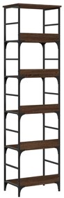 vidaXL Βιβλιοθήκη Καφέ Δρυς 50 x 33 x 188,5 εκ. Επεξεργασμένο Ξύλο