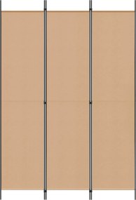 vidaXL 3-Panel Room Divider Μπεζ 150 x 220 cm Ύφασμα