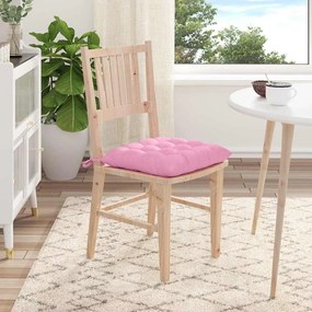 vidaXL Μαξιλάρια καθισμάτων 4 pcs Ροζ 40 x 40 x 6 cm ύφασμα