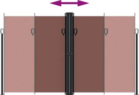 vidaXL Σκίαστρο Πλαϊνό Συρόμενο Καφέ 200 x 1000 εκ.