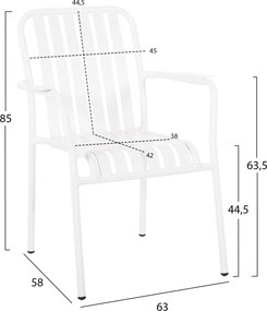 ΠΟΛΥΘΡΟΝΑ ΑΛΟΥΜΙΝΙΟΥ RACHEL HM6088.02 ΛΕΥΚΗ 63x58x85Υεκ.