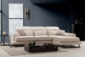 Corner Sofa Frido Corner Right (L3+Chl) - Ecru Ecru