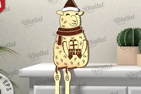 Σετ των 2 Intra απο ξύλο plywood 3mm-4mm πάχος 3D Χριστουγεννιάτικο σχέδιο κοπής με λέιζερ προβάτων Δίασταση 15x15 cm INTRAFABR-111128922