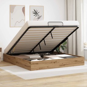 vidaXL Κρεβάτι Οθωμανικού Τύπου Artisian Δρυς 160 x 200 cm